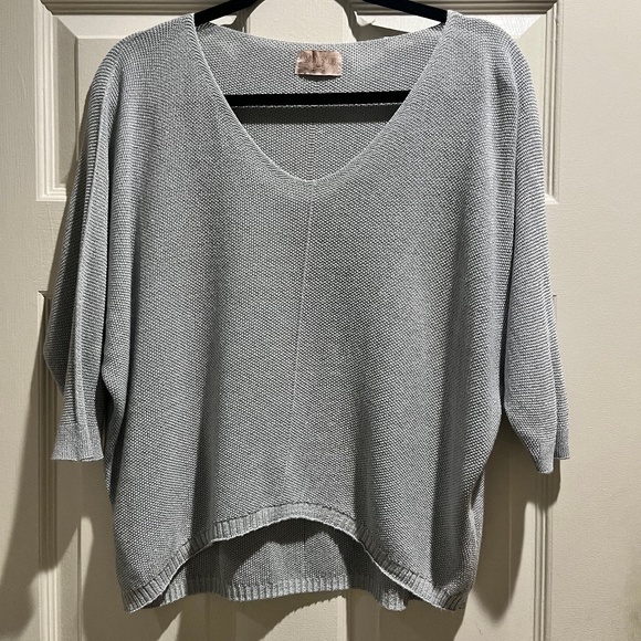 Sunny Studio silver women's glittery sweater top large - Picture 1 of 5